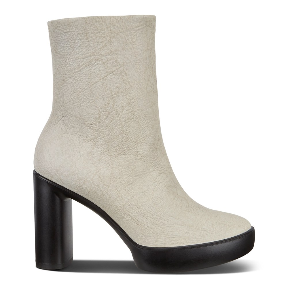 ECCO Womens Boots White - Shape Sculpted Motion 75 Mid-Cut - QBZ-053619